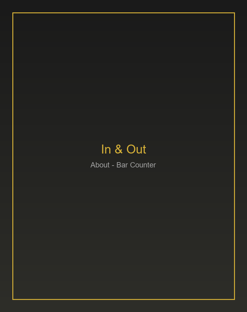 Bancone In & Out